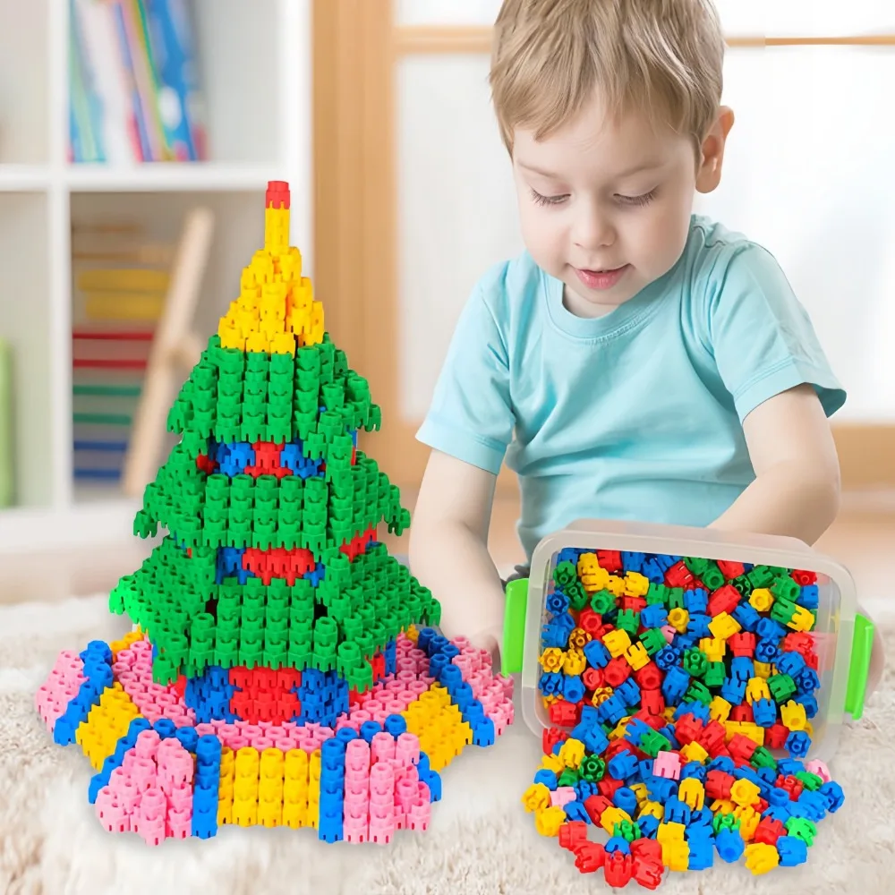 Kids Hexagonal Building Blocks for Kids Colorful STEM Building Toys for Kids Learning Kindergarten Educational Connecting Toys