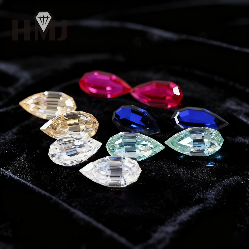 

Lab Grown Moissanite Ruby Sapphire Special Melon Seed Shaped with GRA AGL Certified Jewelry Materials Beads Diy New No Fade