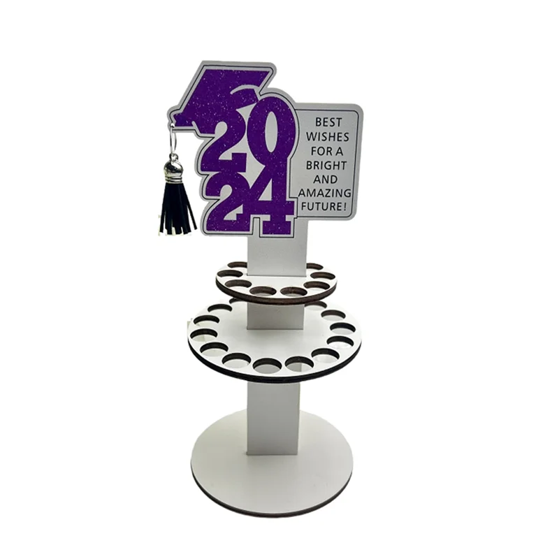 【Superdeals】 6 Stück 2024 neue Abschlussgeschenk-Geldbörse aus Holz, Ornament für Schreibtischdekoration, Geldhalter, Bargeld, Glückwunschkarte, Dura