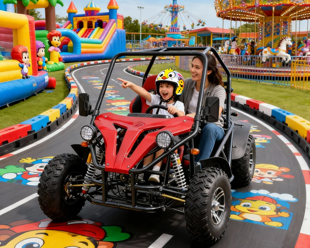 New Shaft Drive Adult Electric Kart UTV Gas/Electric Off-Road Multi-Function Vehicle with 200kg Load Capacity for Farm Use
