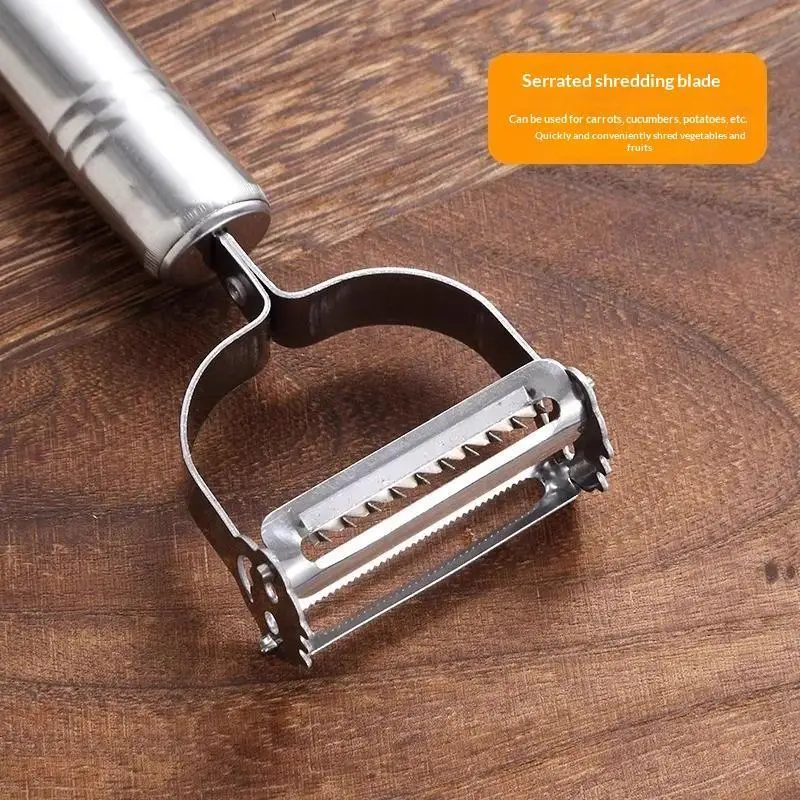 【MA】Stainless Steel Dual Side Vegetable Peeler With Peeling And Julienning Functions For Kitchen Fruit Vegetable Prep