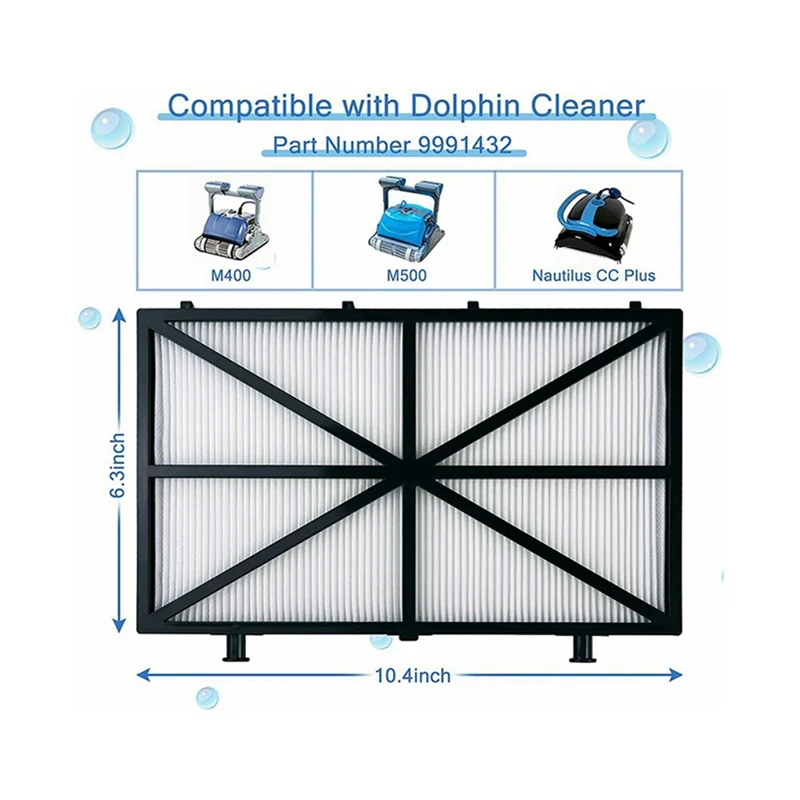 ABNM para Dolphin M400 M500 elementos filtrantes ultrafinos filtro limpiador de piscinas Nautilus CC Plus 9991432 -Filtro de piscina R4
