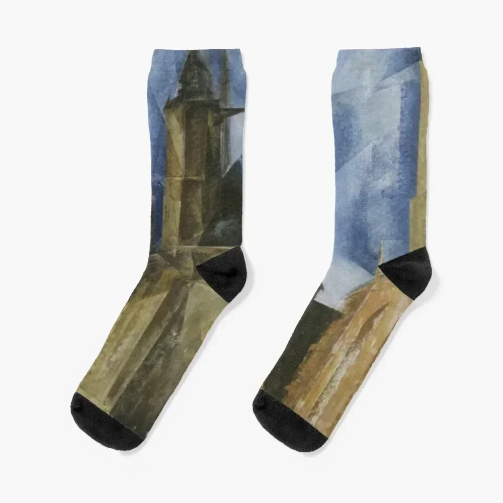 

Lyonel feininger abstract design Socks Stockings heated cartoon Socks Girl Men's