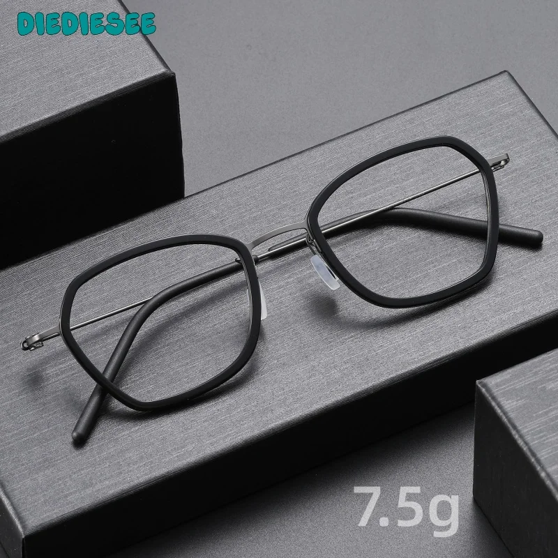 

DIEDIESEE Ultra Light Anti Blue Light Retro Titanium Frame Fashion Men's And Women's Optical Prescription Glasses Frame L9851