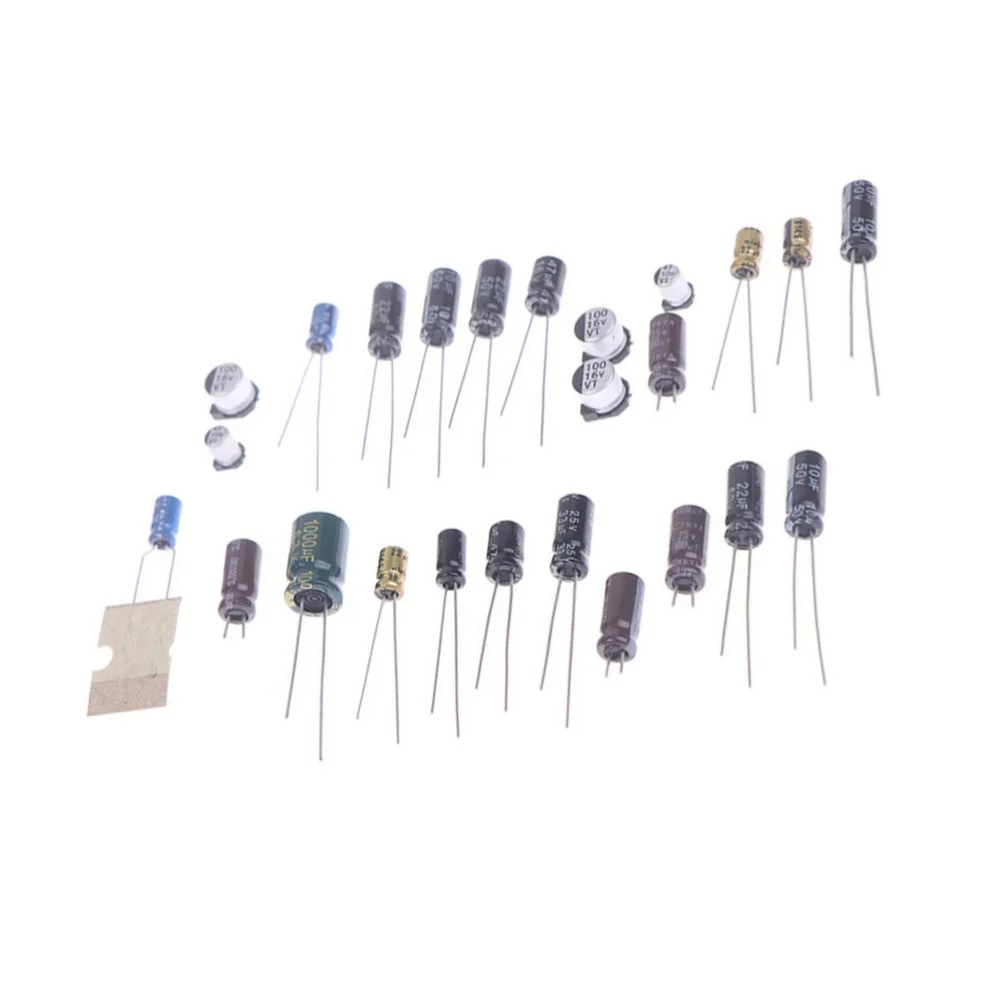 25pcs Capacitors For GameGear Motherboard Repair Replacement Parts Handheld Gaming Console Electronic Components Kit