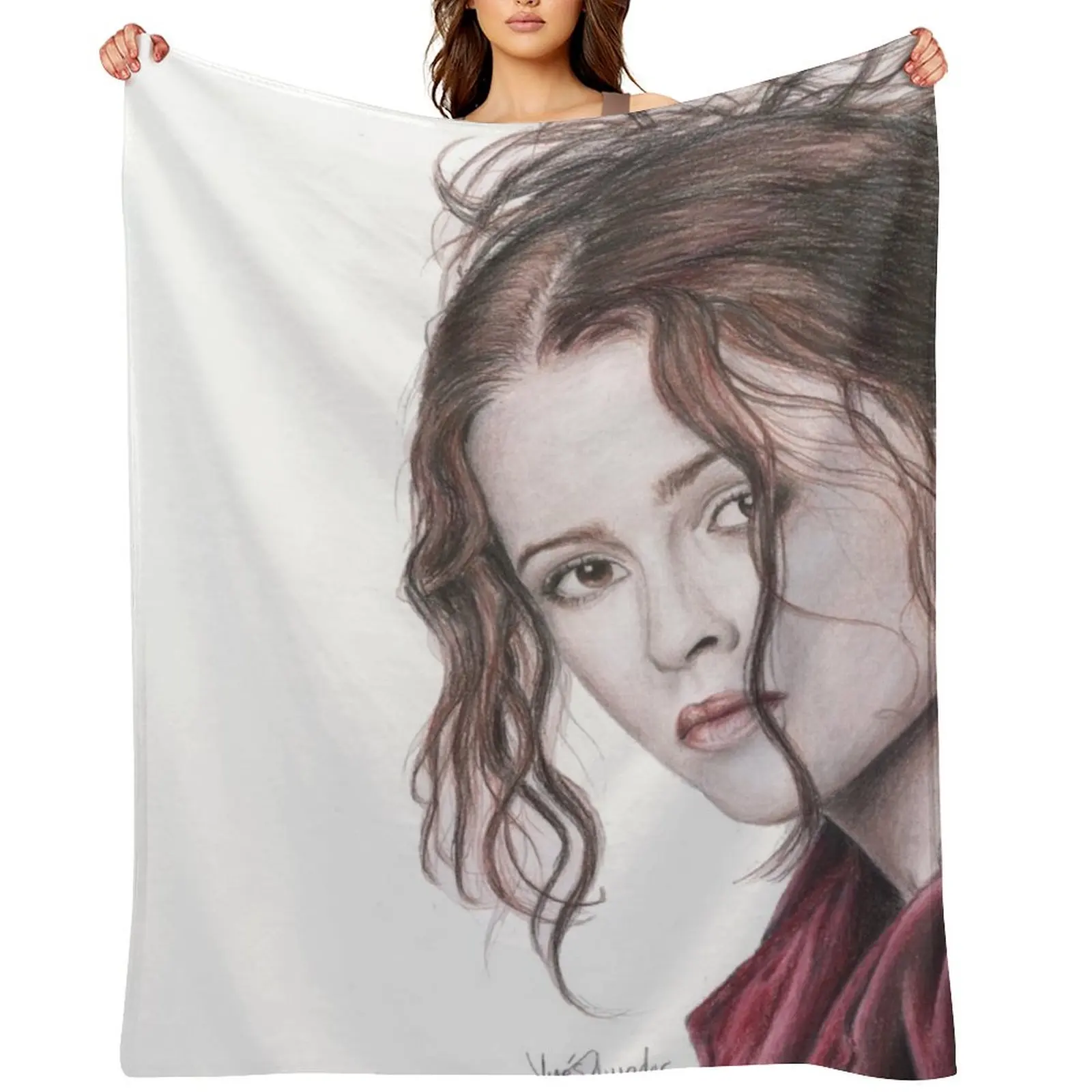 

Helena Bonham Carter English Rose Throw Blanket decorative Nap Giant Sofa Polar Blankets