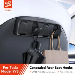 YZ for Tesla Model Y/3/Highland  Folding hidden hooks for back seat ABS material Automotive Interior Accessories