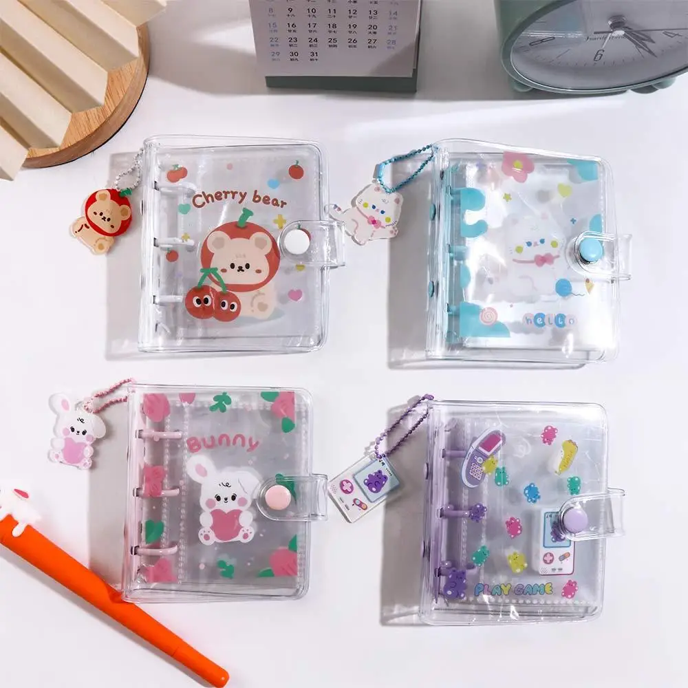 Materiale scolastico Kawaii Diario a 3 fori Libro a mano Mini raccoglitore Notebook Album fotografico Raccoglitore ad anelli Notebook a fogli mobili
