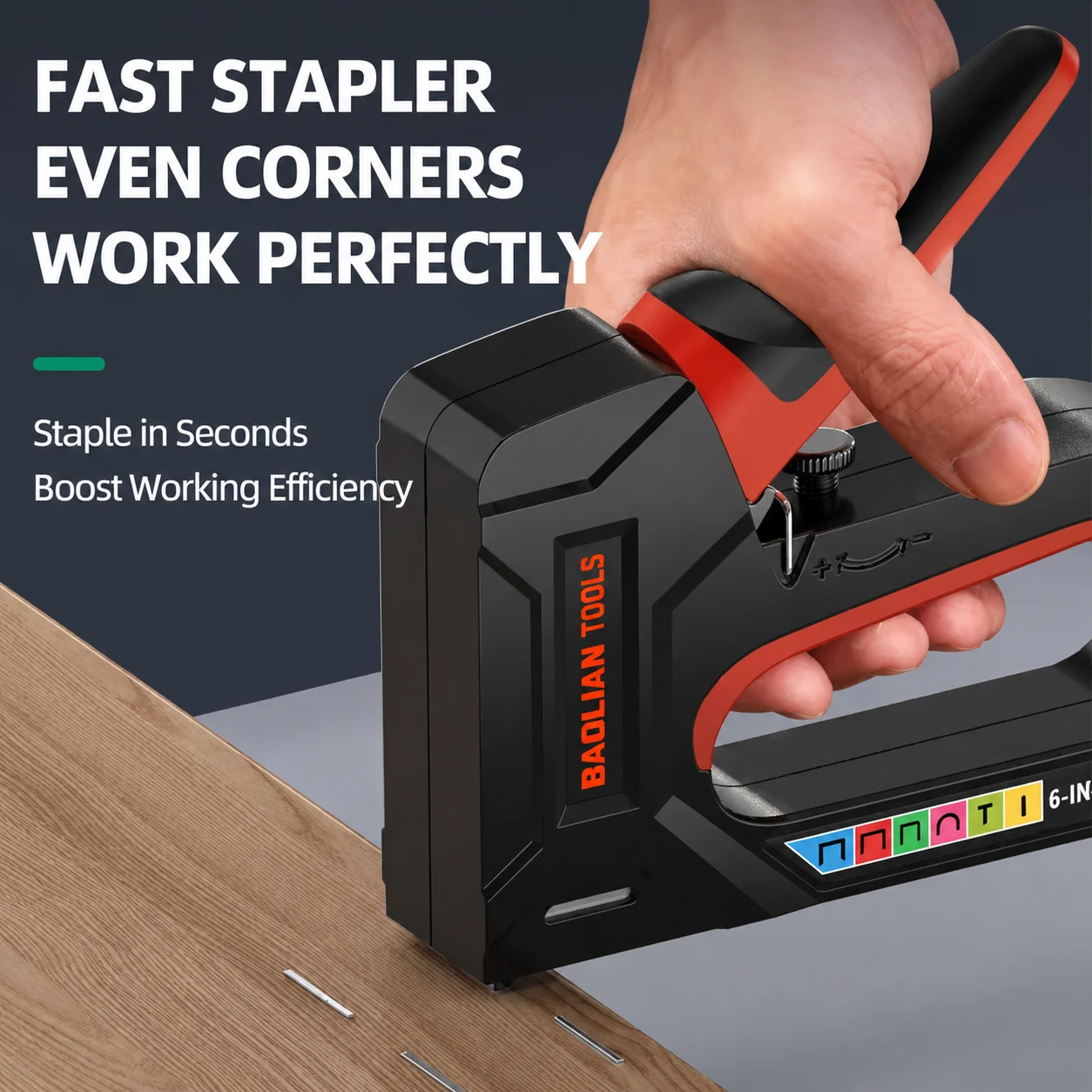 Heavy Duty Manual Staple Gun Hand Stapler Woodworking Upholstery Tool for Home DIY Repair Furniture Fixing