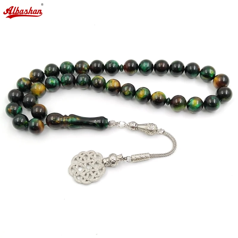 Tasbih NEW style Green resin Muslim prayer beads bracelet Eid gift arabic Accessories Misbaha fashion product rosary bead