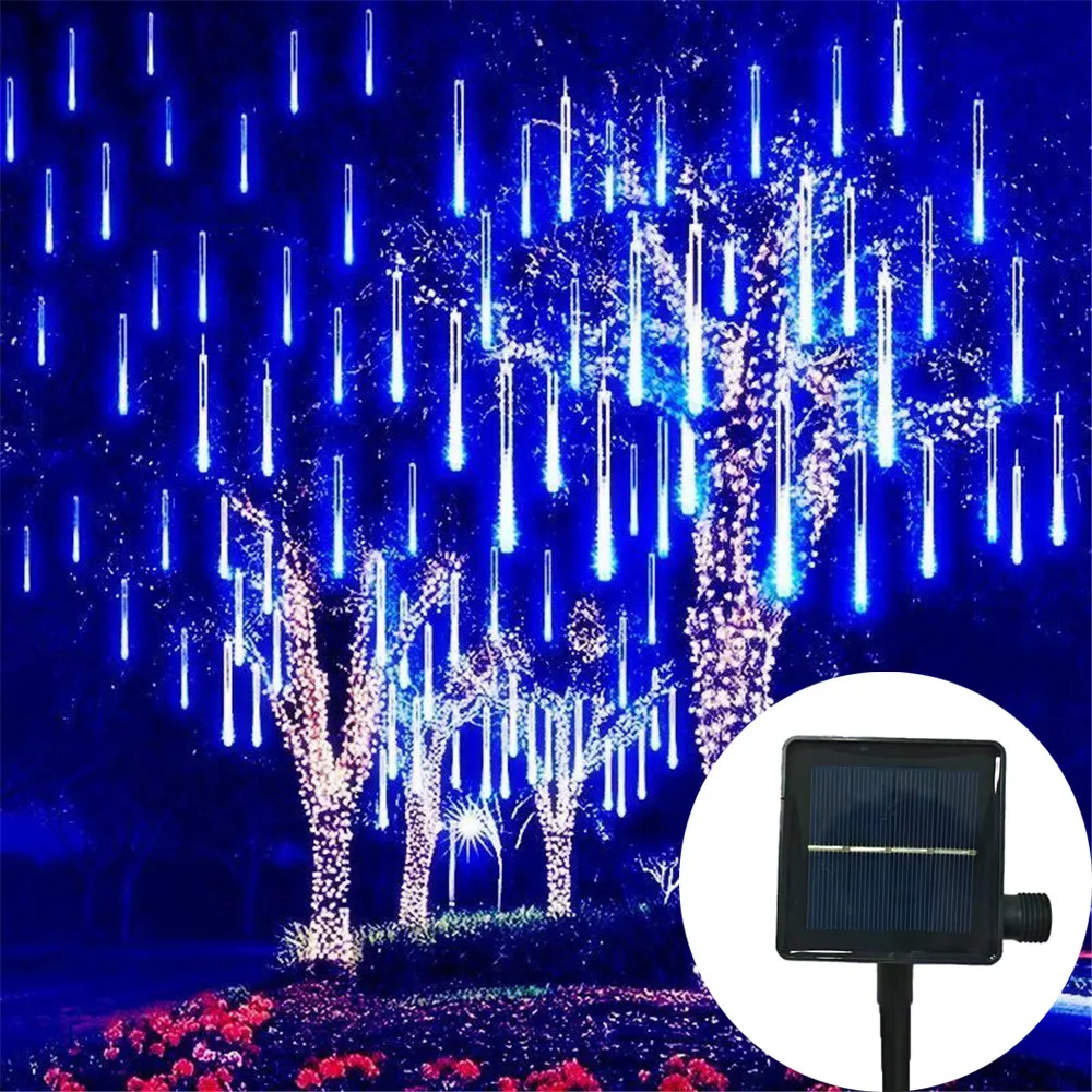 

50cm/30cm Solar LED Meteor Shower Rain Lights Holiday String Lights Garden Light 8 Tubes Halloween Christmas Wedding Decoration