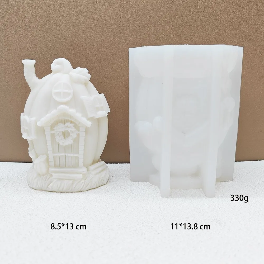 Creative Christmas Small House Silicone Mold DIY Easter Halloween Candle Mould Plaster Ornament Epoxy Resin Molds