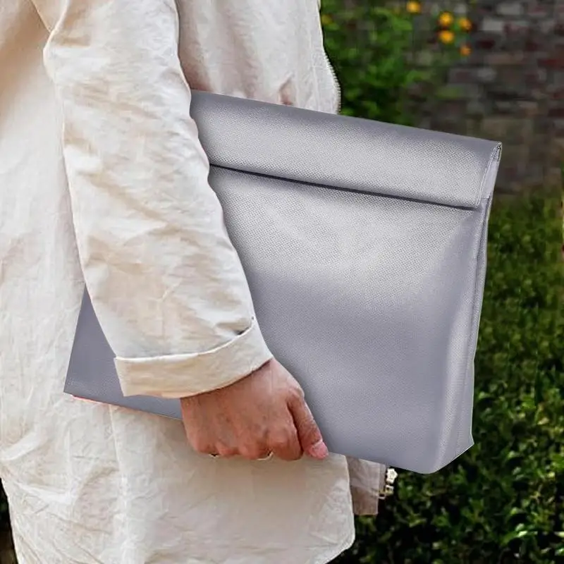 

Fire Safe Bag For Home Fireproof Storage Envelopes Waterproof Fireproof Money File Bag Heat Insulated Document Bag With Zipper