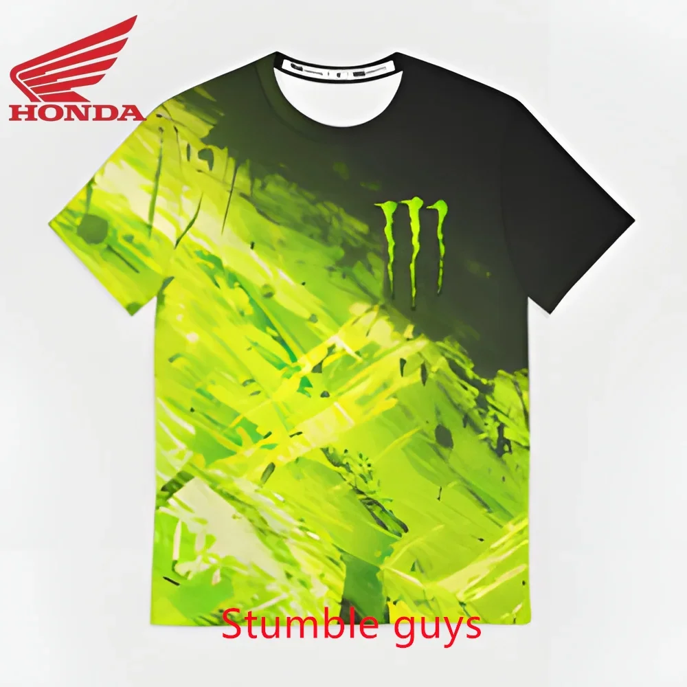 

Boys' Honda T-shirt Kids Brand Short Sleeve Fashion Casual Sports Motorcycle Racing Moto Daily Clothes Boys