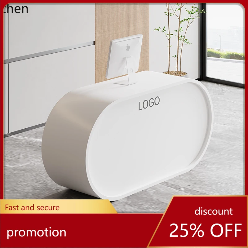 HT Smart Reception Desk Hospital Guide Service Desk Dental Clinic Consultation Desk Cashier Counter