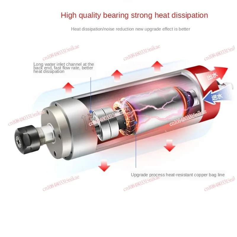 Ceramic Bearing 2.2KW Spindle Motor High-speed Water-cooled Motor CNC Computer Electric Woodworking Engraving Machine Accessorie