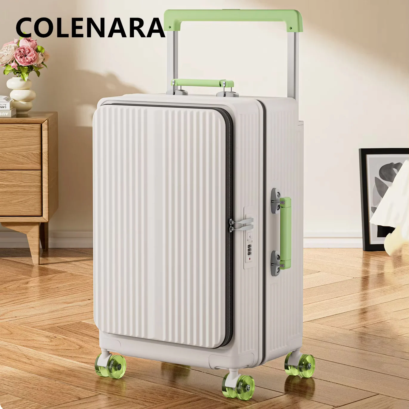 COLENARA Rolling Suitcase ABS+PC Trolley Case Large Capacity 20 Inches Boarding Box 24