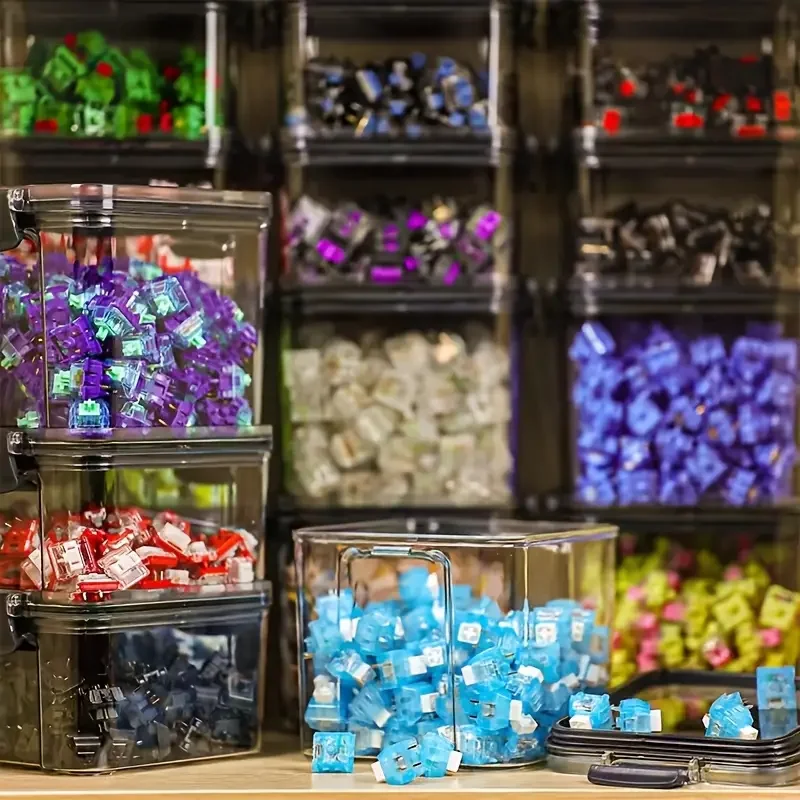 

460ml Waterproof Keycap & Switch Storage Box - Securely Stores & Organizes Mechanical Keyboard Caps, DIY Kit for Customization,