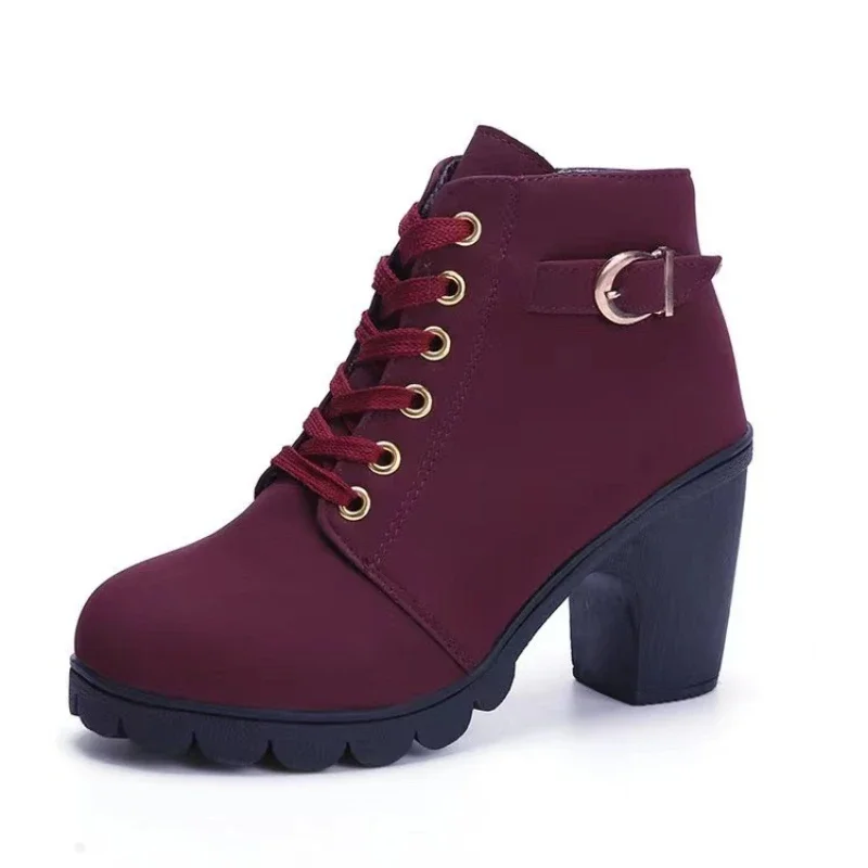 Scarpe da donna nuova moda stivaletti con suola spessa quotidiano confortevole impermeabile Plus Size stivali con plateau femminili Botas De Mujer