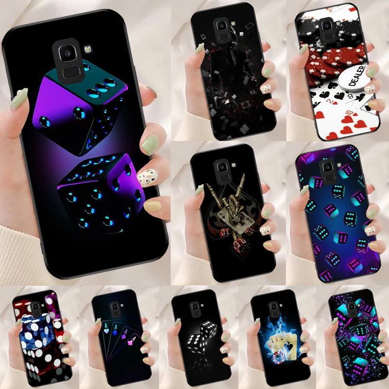 Dices Poker Casino Case For Samsung Galaxy J7 J5 J3 A3 A5 2016 2017 J6 J4 A6 A8 Plus J8 A7 A9 2018 Back Cover