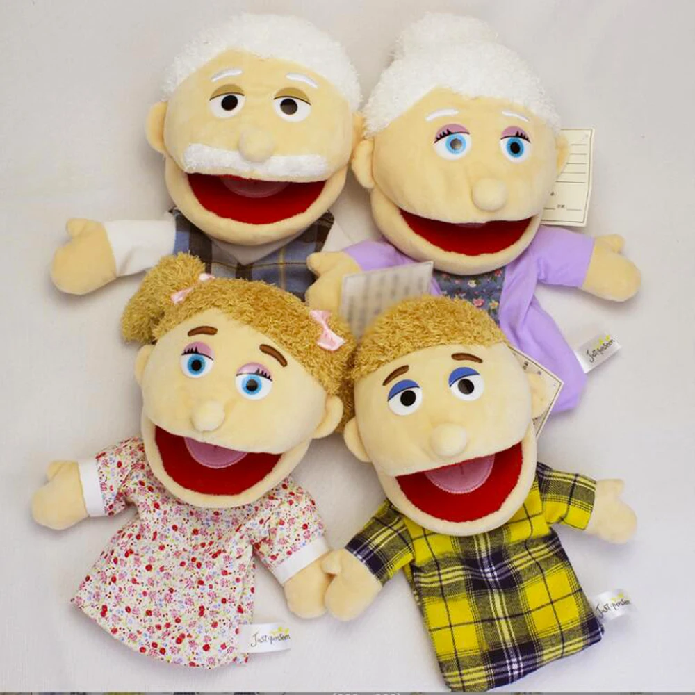 New Style Children Cute Hand Puppet Plush Stuffed Toy Christmas Gift Family Member