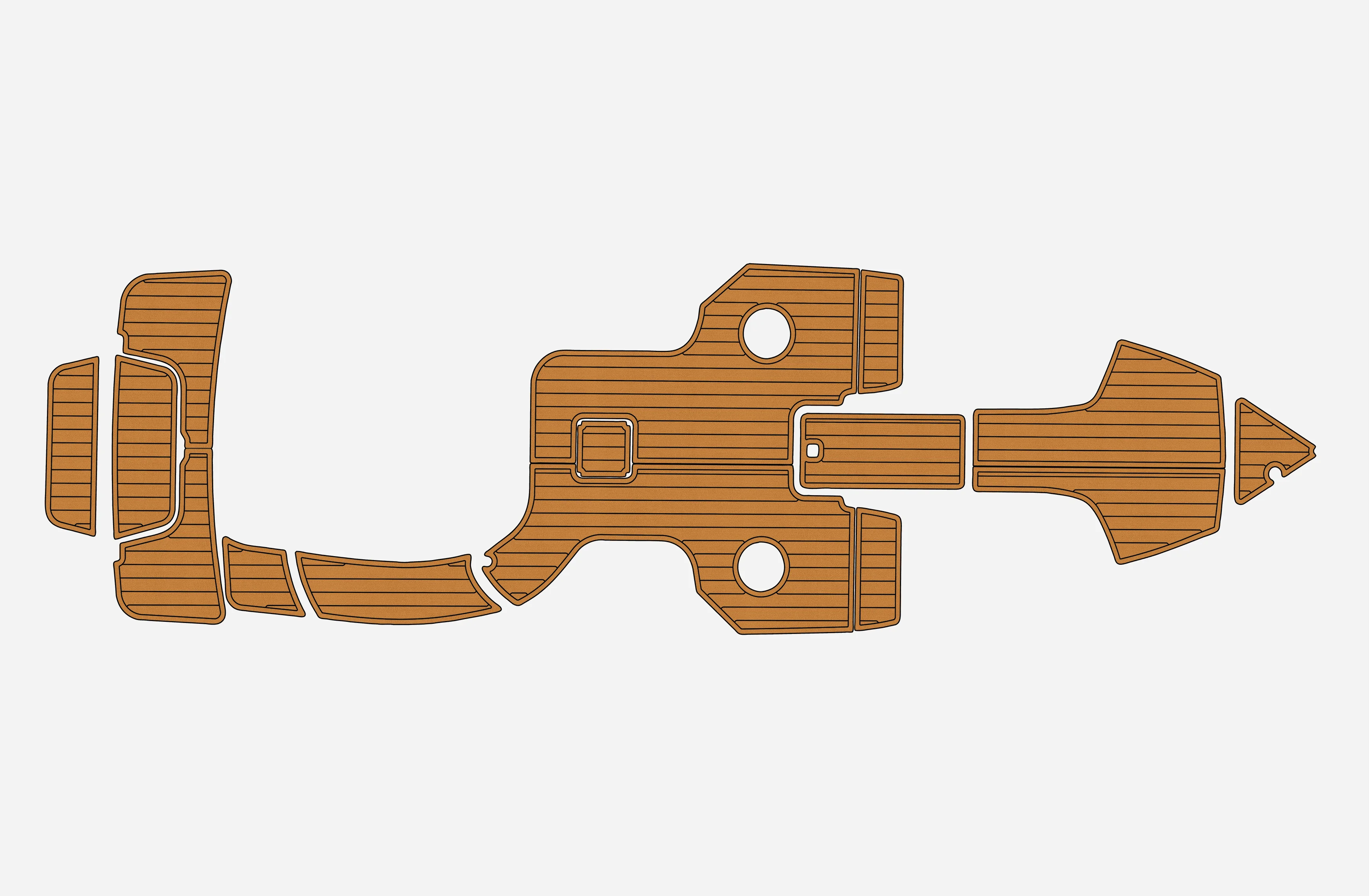 

Нескользящий морской коврик из искусственного тикового дерева из ЭВА, самоклеящийся коврик для яхты, кокпита диаметром 6 мм для 2012 года, Chaparral 242, легко устанавливается