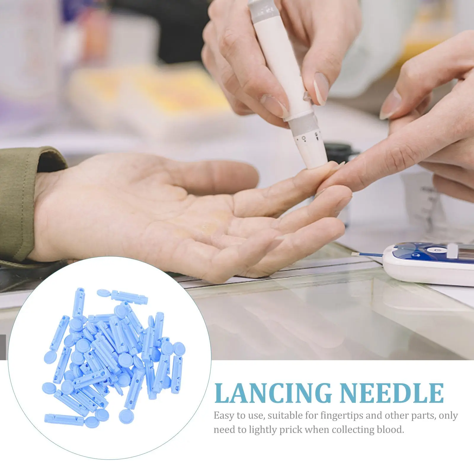 200 قطعة 23 جرام إبرة جمع الدم إبرة إراقة جمع إراقة الدم المتاح نقطة جهاز الفولاذ المقاوم للصدأ اختبار Lancet