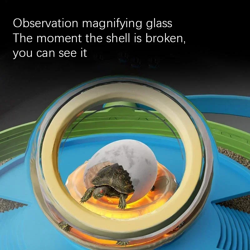 Turtle Breeding Box Portable Removable Turtles Incubator With Magnifying Glass Kids Outdoor Observation Turtle Breeding Supplies