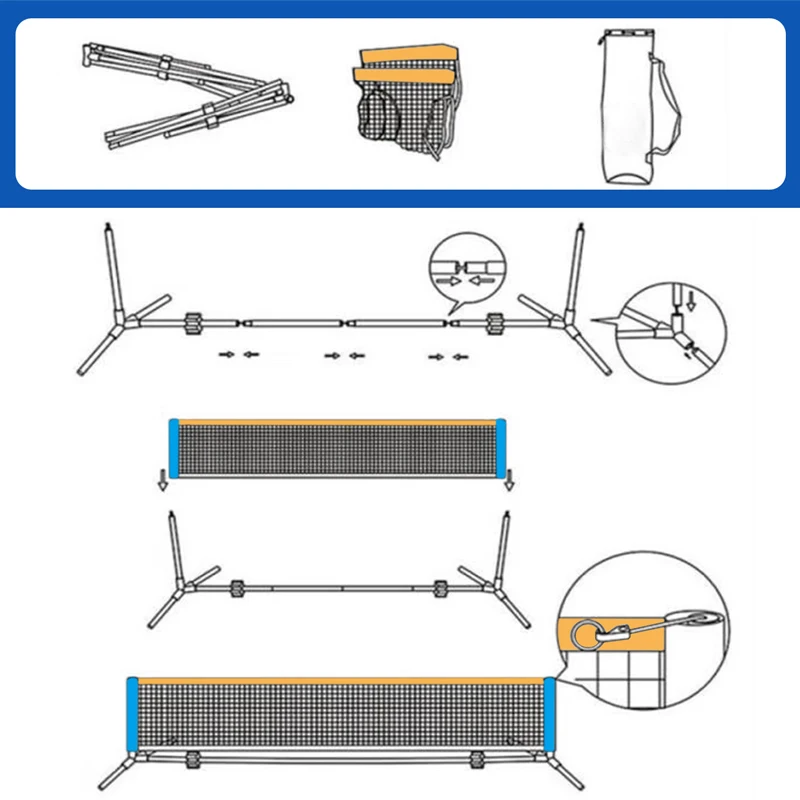 رف كرة البيسبول المحمول بإطار معدني من أمازون بطول 10 أقدام، غطاء رف التنس