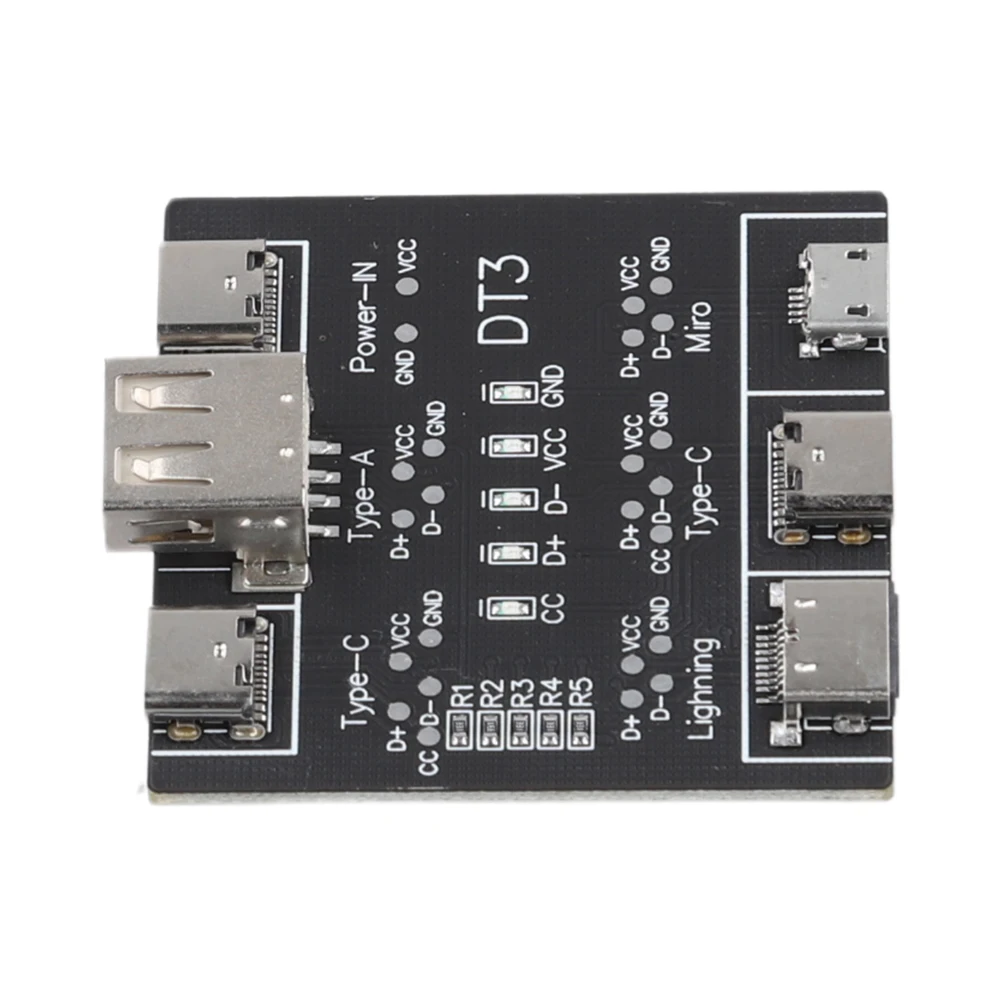 DT3 USB Type-C Test kabla danych Płytka PCB Tester kabli USB Płytka do wykrywania kabli danych Kontroler kabli USB dla IPhone Android