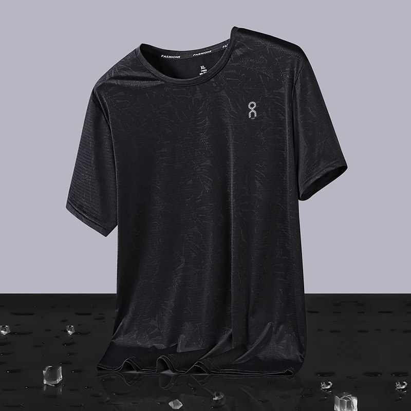 

Футболка Qui Dry Ice Silk для бега и скалолазания, мужская ort Sve, повседневная спортивная одежда для отдыха, дышащая, влажная, ng Me...