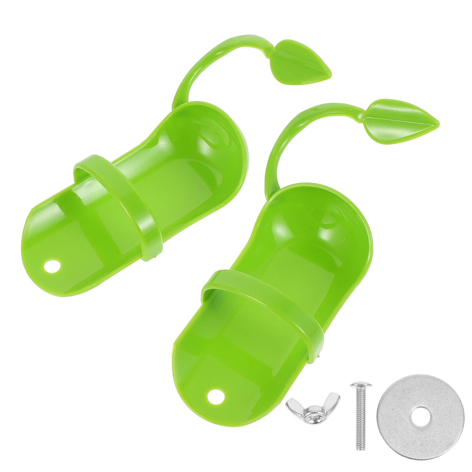 

2 Pcs Plastic Parrot Cuttlefish Stand Bird Feeding Rack Durable Easy Install Pet Accessories Food Container