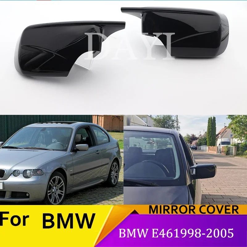 AN rearview mirror housing mirror cover For BMW E46 318i 318d 320d 320i 323i 325i 328i 330d 330i 330xi 1998-2005 car accessories