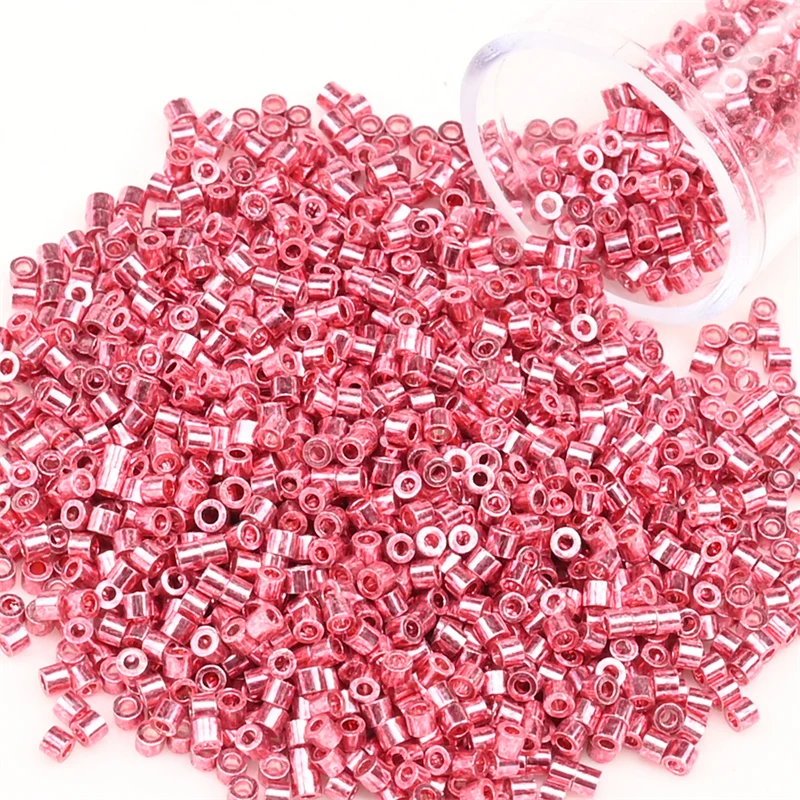 2000 Stück 11/0 Metallic Farbe Japan Glasperlen Bunte kleine Charm Perlen für Schmuckherstellung DIY Armband Handarbeit Nähen