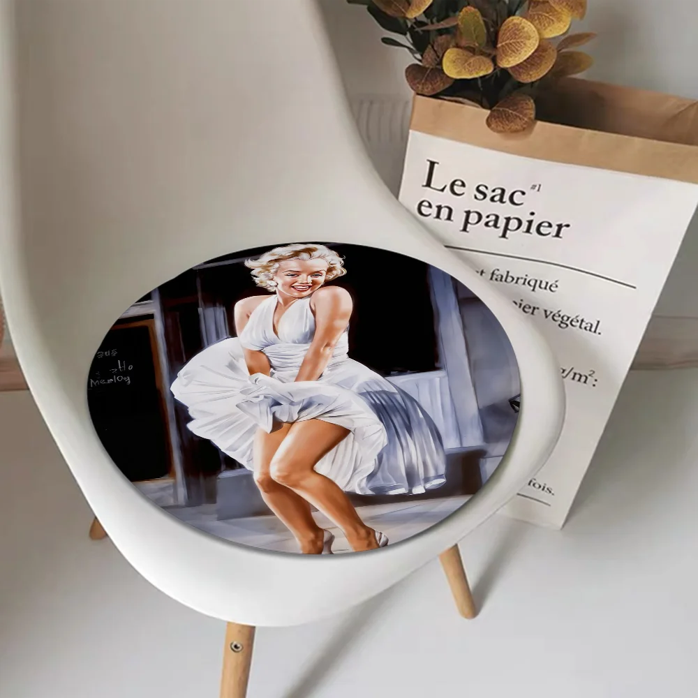 Fashion Movie Star Marilyn Monroe European Dining Chair Cushion Circular Decoration Seat For Office Desk Chair Mat Pad