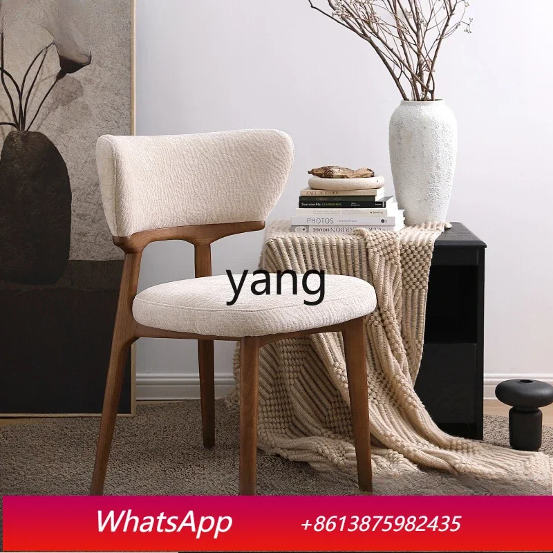 

LTT dining chair walnut dining table chair 2024 new household solid wood