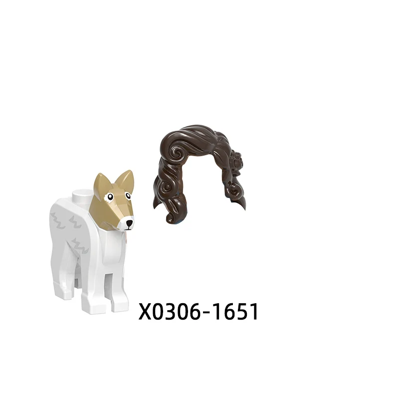 The Action Figures Shield Dog Weapons Pants Hair Parts Model Blocks MOC Bricks Set Gifts Toys For Children X0306