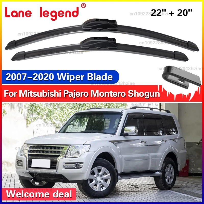 Frontwischerblatt für Mitsubishi Pajero 4 Montero Shogun 2007–2020 V80 V87 V93 V97 Windschutzscheibe Windschutzscheibe Fensterzubehör