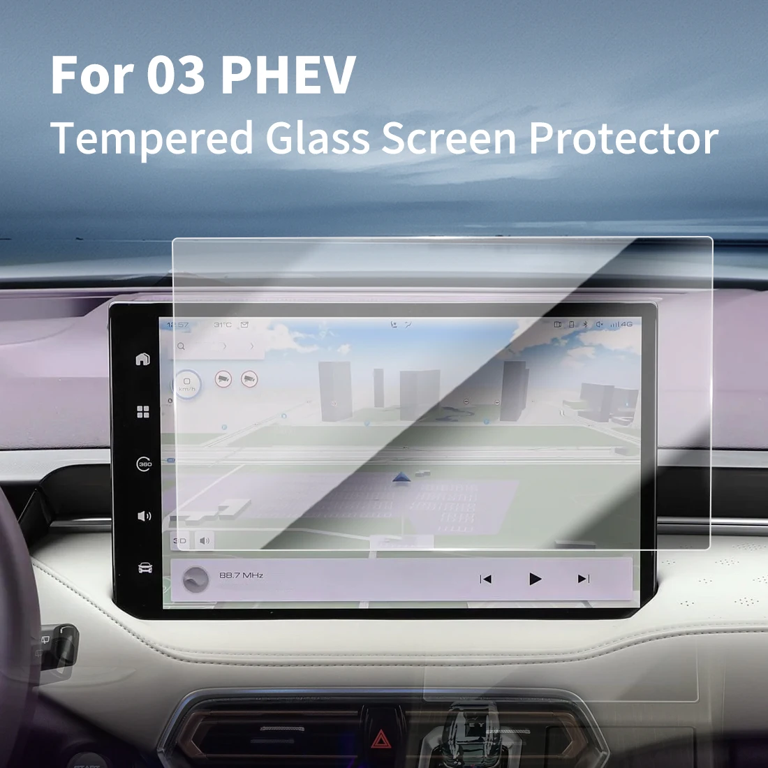 

Carplay Screen Protector Tempered Glass Protective Film Navigator Car Stickers Accessories For 24 LYNK&CO Wei brand 03 PHEV