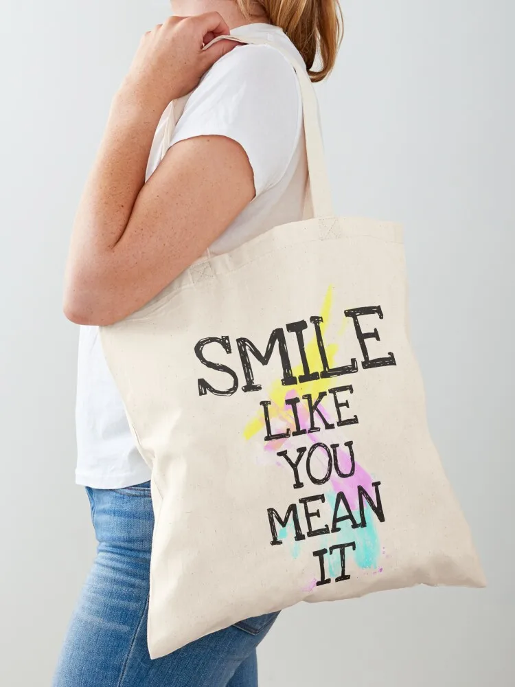 

smile like. Tote Bag bag for beach shopping bags foldable Women's shopper bag