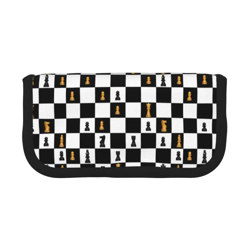 Customized Kawaii Power Play Chess Game Pencil Case for Girls Boys Custom Chess Lover Piece Large Storage Pen Bag Box Stationery