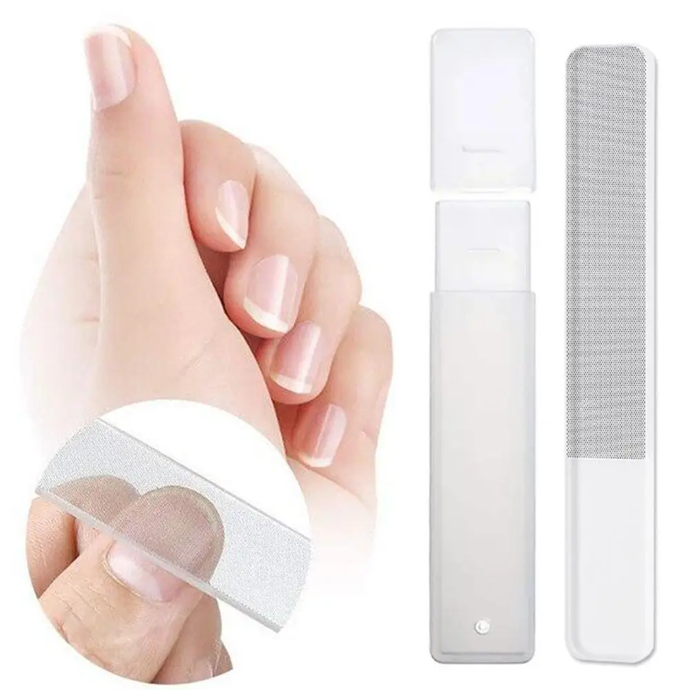 1pcs Nano Glass Nail File Transparent Manicure Scrub Bar Nail Art Tools Set Polishing Files Nail Cutter Grinding Equipment