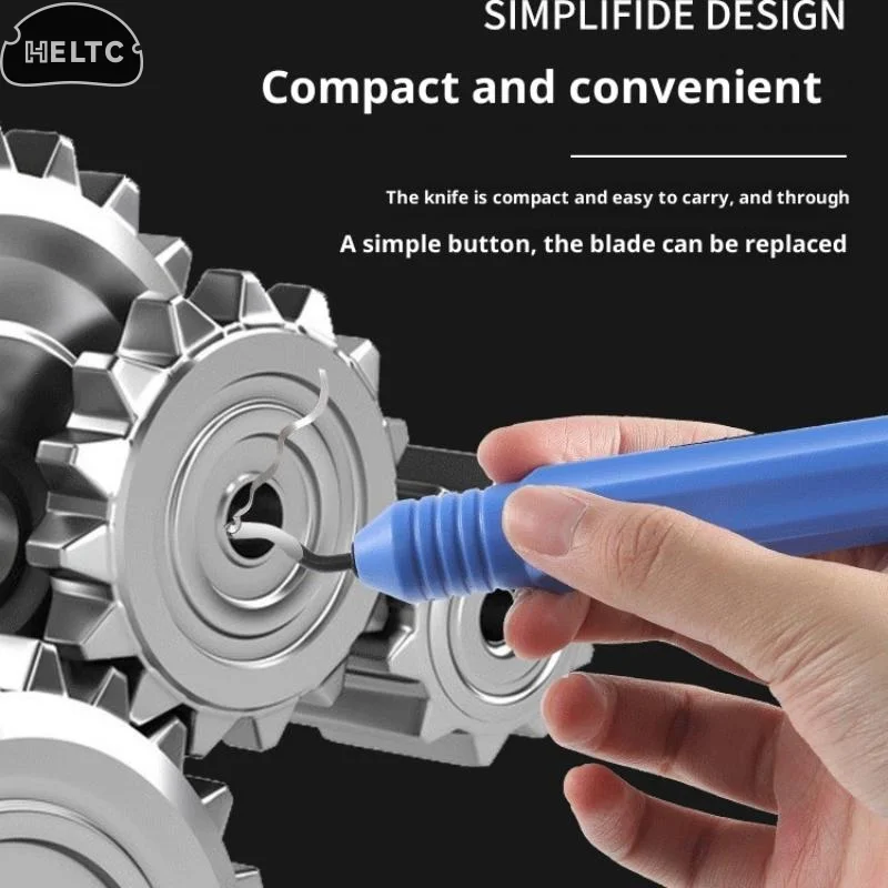 RB1000 Blades Rotary Deburring Tool Set Handy Handle For Metal Plastic Pipe Smooth Edge Finishing Tasks 10Pcs