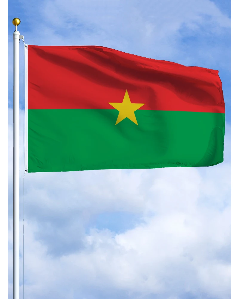 

60×90 90x150 120×180CM Burkina Faso Emblem Flag Polyester Printed Banner Tapestry For Decor