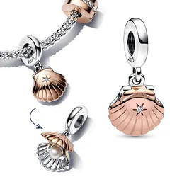 925 Sterling Silver Summer Mysterious Shell Pendant Fit Women Charms Original Design Bracelet New DIY Party Jewelry Gift