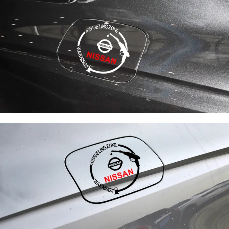 Car Fuel Tank Cap Stickers Vinyl Fashion Decoration Decals For Nissan Nismo Almera Tiida Juke Teana Qashqai 350Z 370Z GTR