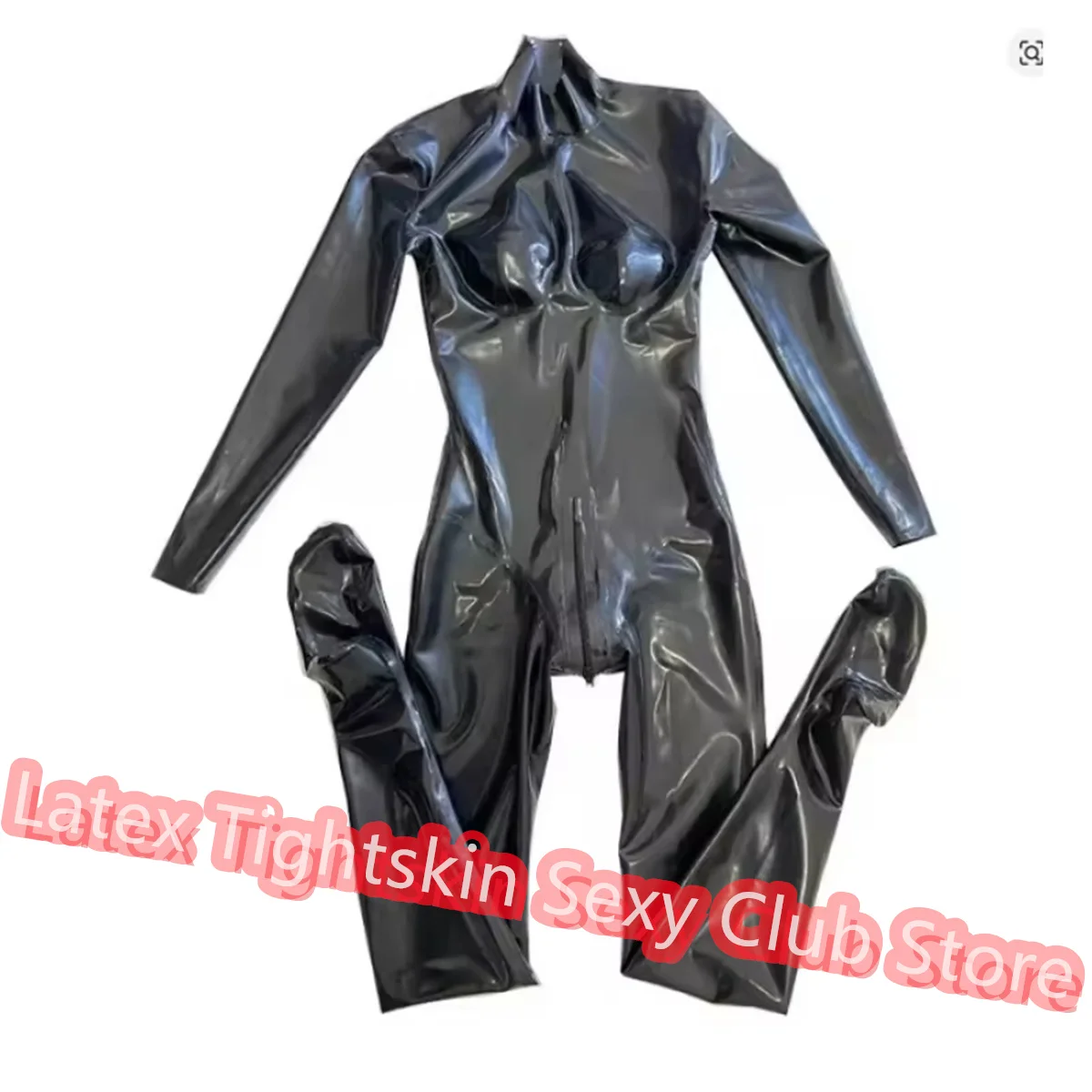 Handmade Bodysuit Adult Latex Rubber Catsuit with Socks for Men Wear Cosplay Costumes Support Custom Made