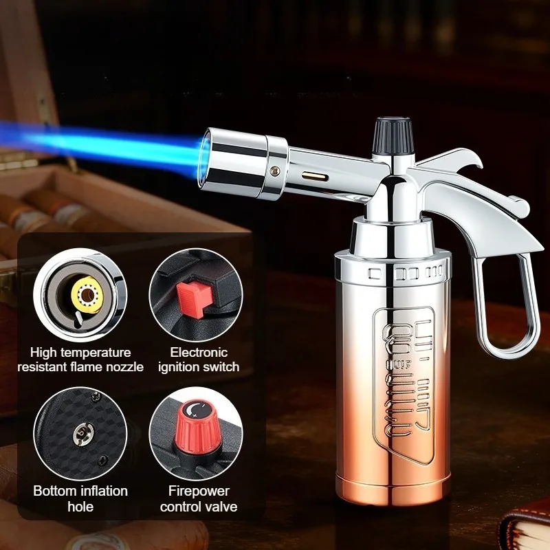 2026 New High Firepower Spray Gun with Hook, Household High-temperature Welding Gun Lighter, Baking and Welding Flame Gun.