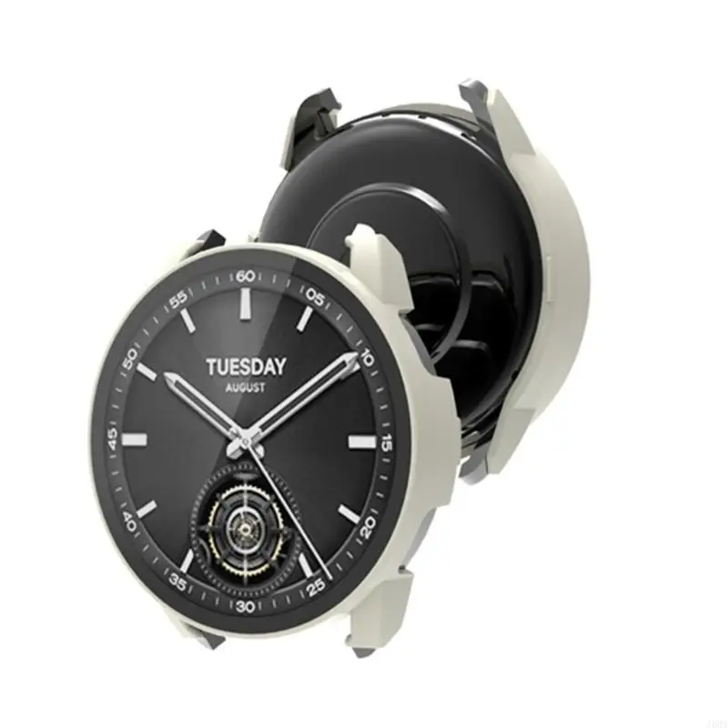 J60A For WatchS3 Screen Protector Tempered Film+Case Hard Cover Bumpers Shells Frame