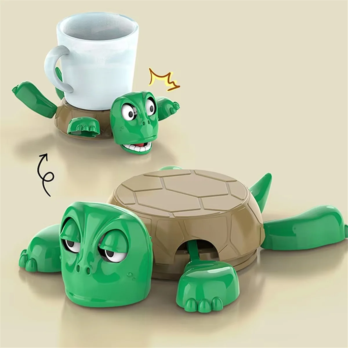NEW 3D Printed Turtle Coaster - Funny Expression Insulated Cup Mat for Home/Office, Decorative Mug Holder B